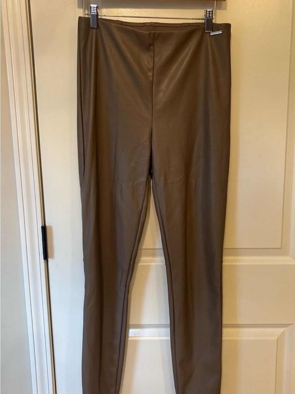 Fabletics Brown Faux Leather Leggings